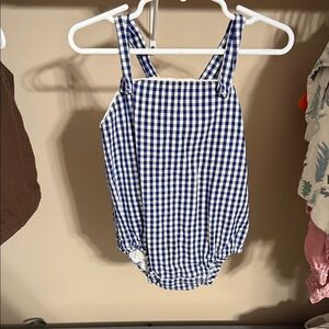TC Navy Checkered Kids Romper